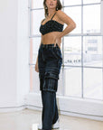 High Rise Cargo Jeans