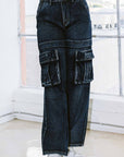 High Rise Cargo Jeans