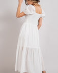 Puff Short Sleeve Maxi Dress