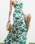 Tie Front Woven Maxi Dress