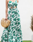 Tie Front Woven Maxi Dress
