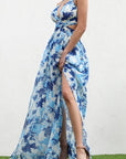 Strappy Back Printed Maxi Dress