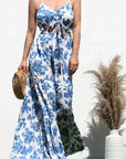 Tie Front Woven Maxi Dress
