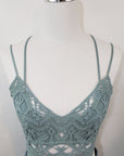 Crochet Embroidered Lace Bralette