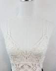 Crochet Embroidered Lace Bralette