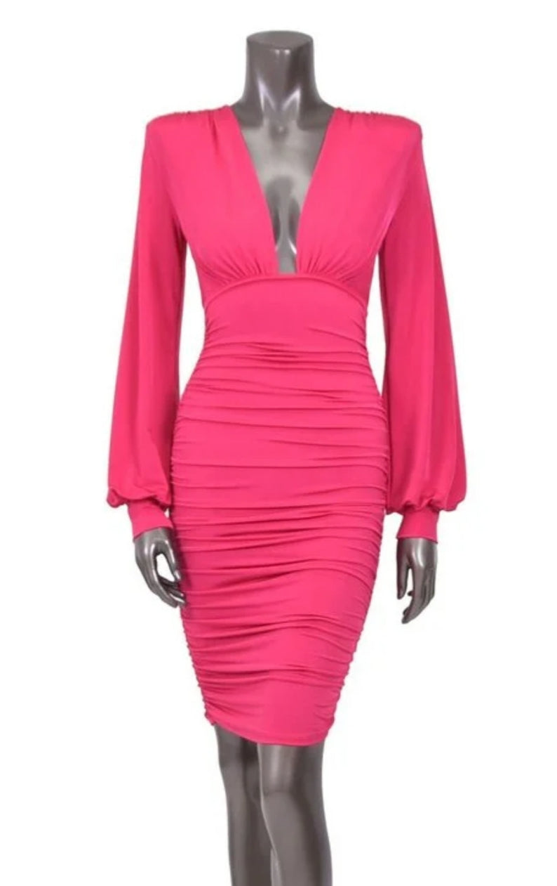 deep plunge midi dress Dresses | Deep Plunge Mididress Red