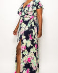 Floral Wrap Maxi Dress