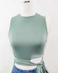 Sleeveless Cutout Top