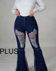 High Waisted Bell Bottom Jeans