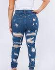 Plus Size Distressed Jeans