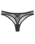 Dotted Stretch Mesh Thong