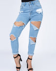 High Waist Boyfriend Fit Jeans