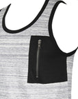 Zipper Pocket Longline Tank Top