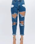 High Waist Boyfriend Fit Jeans