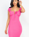 Tie Off The Shoulder Bodycon Dress