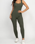 Scoop Neck Bodycon Jumpsuit