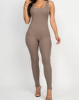 Scoop Neck Bodycon Jumpsuit
