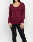 Long Sleeve Fitted Casual Top