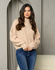 Women's Long Sleeve Mock Neck Sweater