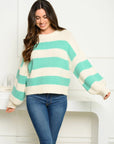 Women's Bell Sleeve Colorblock Sweater