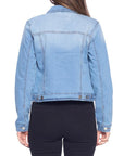 Women's Solid Stretch Denim Jacket