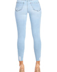 Destroyed Skinny Jean with Raw Hem