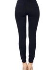 Solid High Rise Jeans w Slits