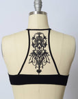Tattoo Mesh Racerback Bralette