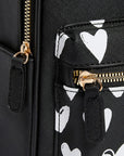 Vegan Leather Heart Backpack