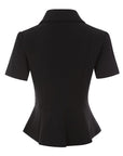 Stretchy Short Sleeve Blazer