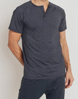 Striped Raglan Henley Shirt