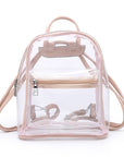 Clear Backpack with Front Zippered Pocket