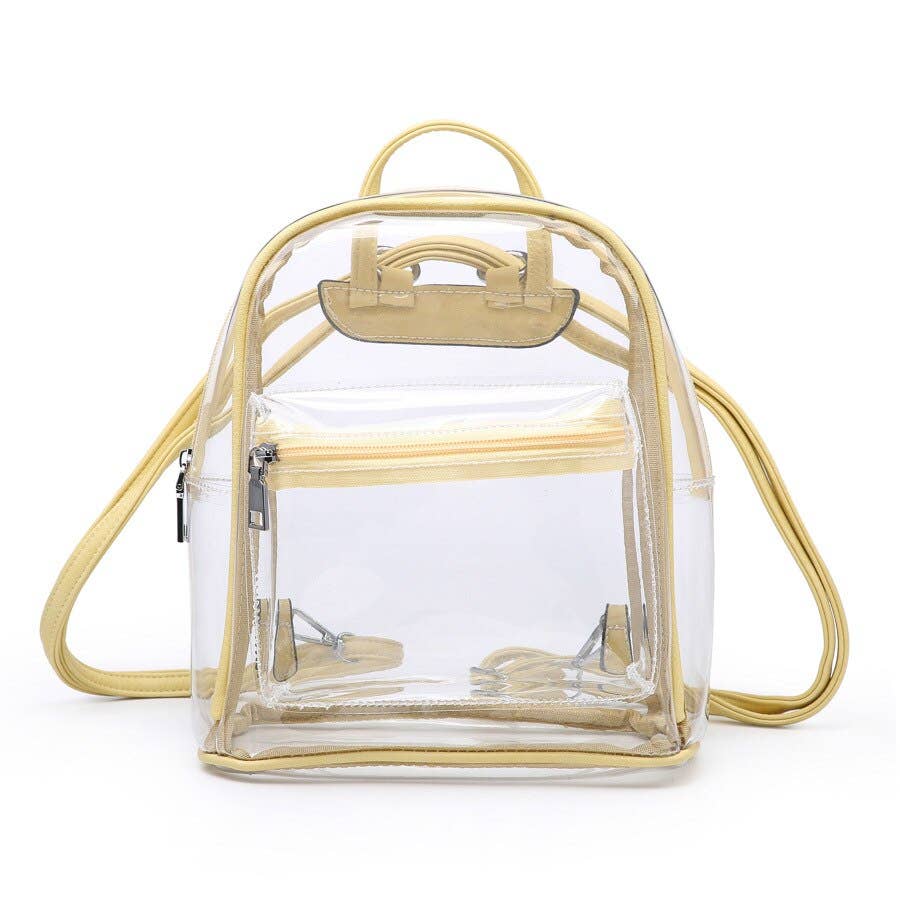 clear front mini backpack Clear Backpack with Front Zippered Pocket – Dominique Nicole Boutique