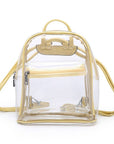 Clear Backpack with Front Zippered Pocket