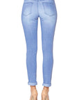 Ripped Folded Skinny Jeans