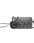 Leopard Print Twist Lock Crossbody/ Wristlet