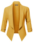 3/4 Sleeve Textured Blazer