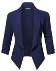 3/4 Sleeve Textured Blazer