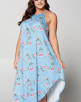 Floral High Neck Maxi Dress