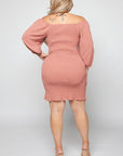 Plus Size Smocked Dress