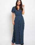 Plus Size Polka Dot Maxi Dress