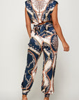 Satin Blouse and Pants Set