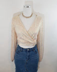 Sequin Surplice Top