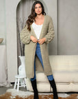 Women's Long Balloon Sleeve Cardigan