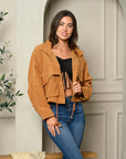 Women's Cropped Corduroy Jacket