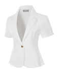 Stretchy Short Sleeve Blazer