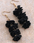 Boho Fabric Flower Earrings