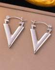 V-Shaped Hoop Earrings