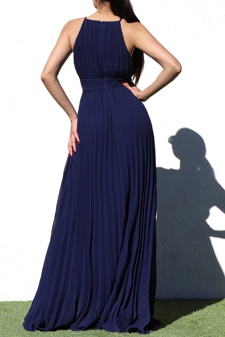 whieldon pleated dress VERWIN Plus Size Dress Short Sleeve Dress for Women Round Neck A-line Dresses Women's Midi Dress Belted Pleated Dress XL Blue at Amazon Women's Clothing store