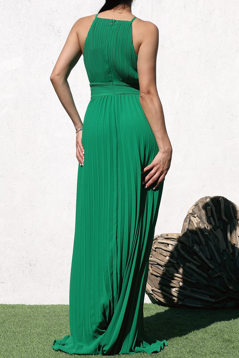Pleated Maxi Dress S / Blue Pleated Maxi Dress S / Blue